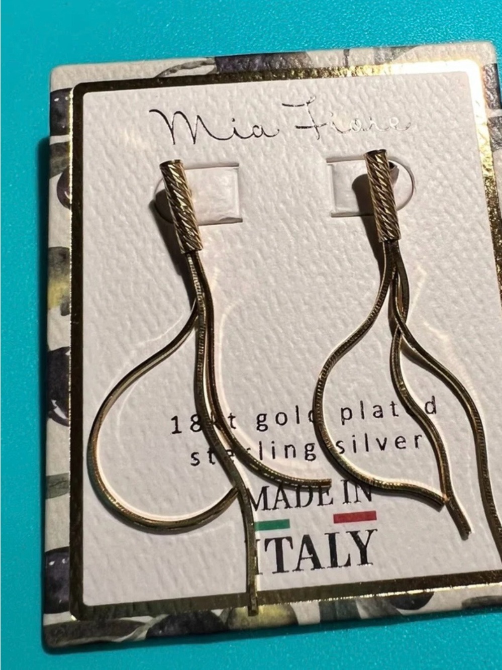 Mia Fiore 18K Gold Plated 925 Sterling Silver Drop Dangle Earrings – 2” Long
